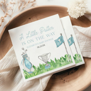 Eine kleine Putter Blue Golf Baby Dusche Serviette