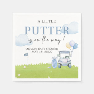 Eine kleine Putter-Golf-Baby-Shower Serviette