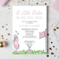 Eine kleine Putter Pink Golf Baby Dusche