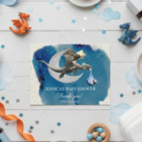 Eine kleine Ritter-Drachen-Baby-Party Dankeschön