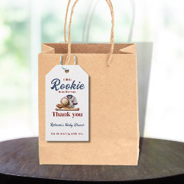 Eine kleine Rookie Sport Blue Baseball Baby Dusche Geschenkanhänger