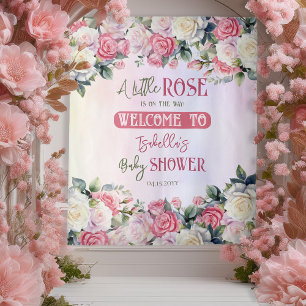 Eine kleine Rose Blumenspüle mit Babydusche im Hin Wandteppich