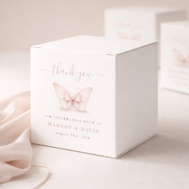 Eine kleine Schmetterling-Rosa-Schleife Baby-Party Geschenkschachtel