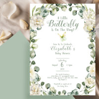 Eine kleine Schmetterlings-Sage-Grün-Baby-Party