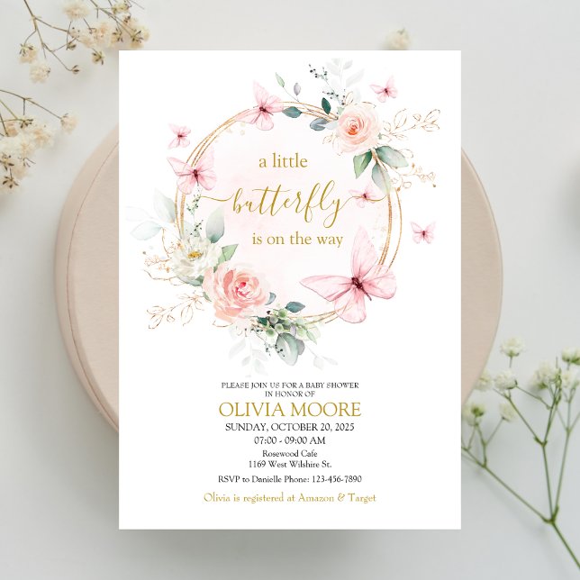 Eine kleine Schmetterlingsdusche Einladung (Von Creator hochgeladen)