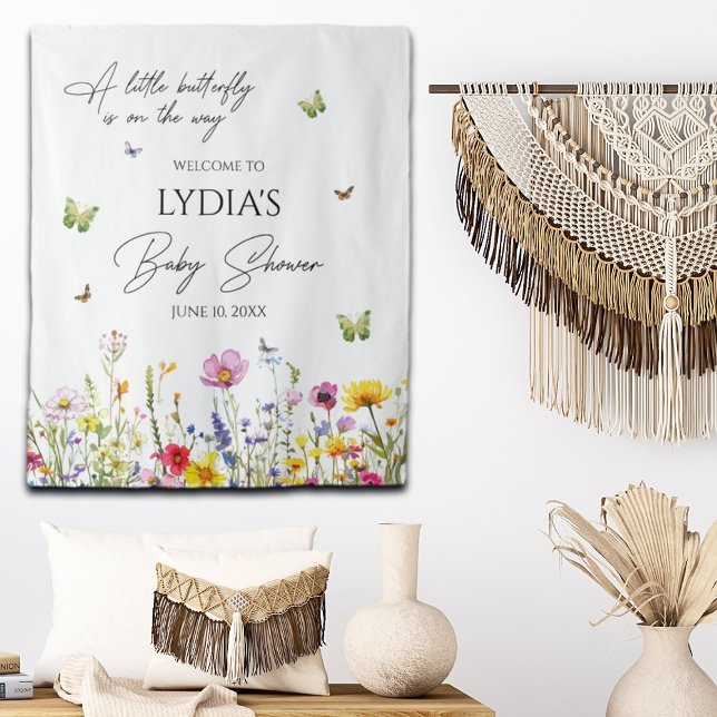 Eine kleine Schmetterlingsdusche für Wildblumen. E Wandteppich (Von Creator hochgeladen)