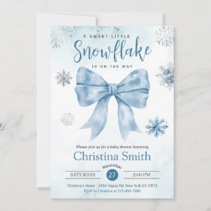 Eine kleine Schneeflocke auf dem Weg zur Blue Baby Einladung