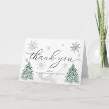 Eine kleine Schneeflocke Babydusche Danke Karte