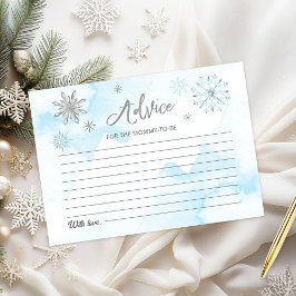 Eine kleine Schneeflocke ist auf dem Weg Blue Baby