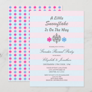 Eine kleine Schneeflocke ist auf dem Weg der Gende Einladung