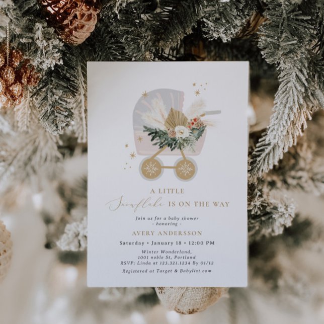 Eine kleine Schneeflocke ist auf dem Weg zur Girl  Einladung (Von Creator hochgeladen)