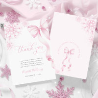 Eine kleine Schneeflocke Pink Bow Baby Dusche