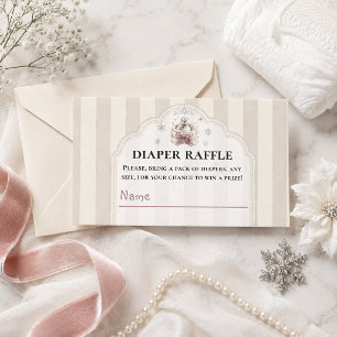 Eine kleine Schwan-Winterprinzessin-Baby-Shower-Wi Begleitkarte