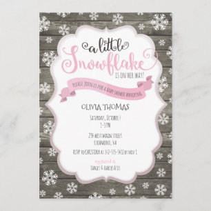 Eine kleine Snowflake-Baby-Dusche Einladung