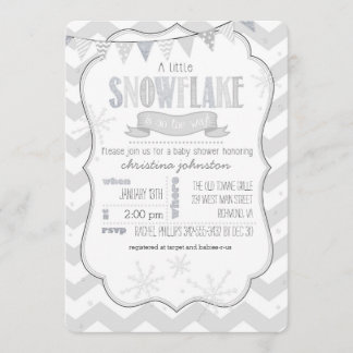 Eine kleine Snowflake-Baby-Dusche Einladung