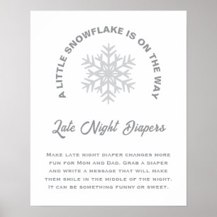 Eine kleine Snowflake-Babydusche Spätabenteuer Poster