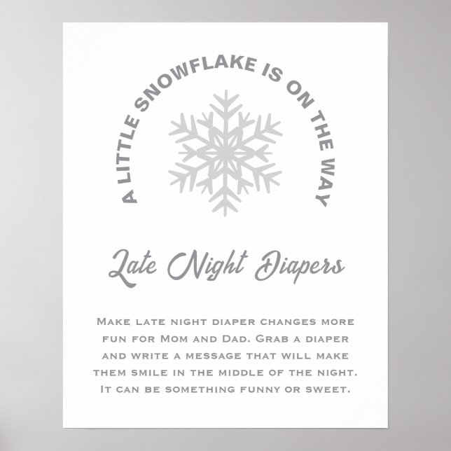 Eine kleine Snowflake-Babydusche Spätabenteuer Poster (Vorne)