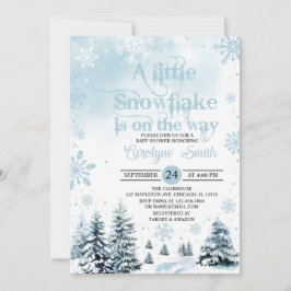 Eine kleine Snowflake Boy Winter Baby Dusche Einladung