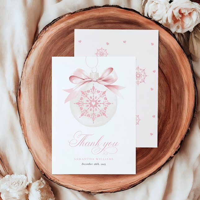 Eine kleine Snowflake Girl Babydusche Danke Karte (Von Creator hochgeladen)