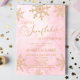 Eine kleine Snowflake Winter Wonderland Baby Dusch Einladung