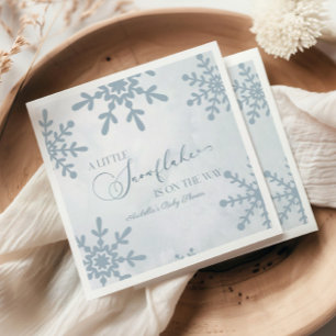 Eine kleine Snowflake Winter Wonderland Baby Dusch Serviette