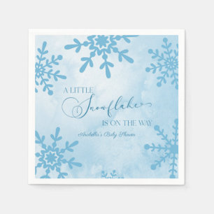 Eine kleine Snowflake Winter Wonderland Baby Dusch Serviette