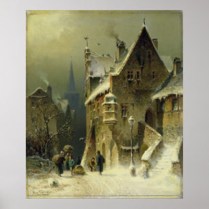 Eine kleine Stadt am Rhein Poster
