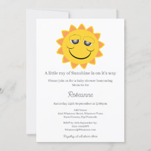 Eine kleine Strahl Sonnenschein Baby Shower Einladung