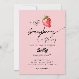 Eine kleine Strawberry Baby Dusche Einladung