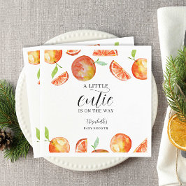 Eine kleine Süsse auf der Way Baby Dusche Orange Serviette