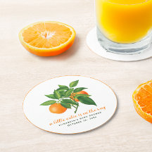Eine kleine Süsse Baby Dusche Orange & Citrus Blät
