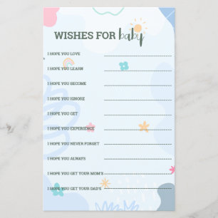 Eine kleine Süsse Baby Shower Games Predication