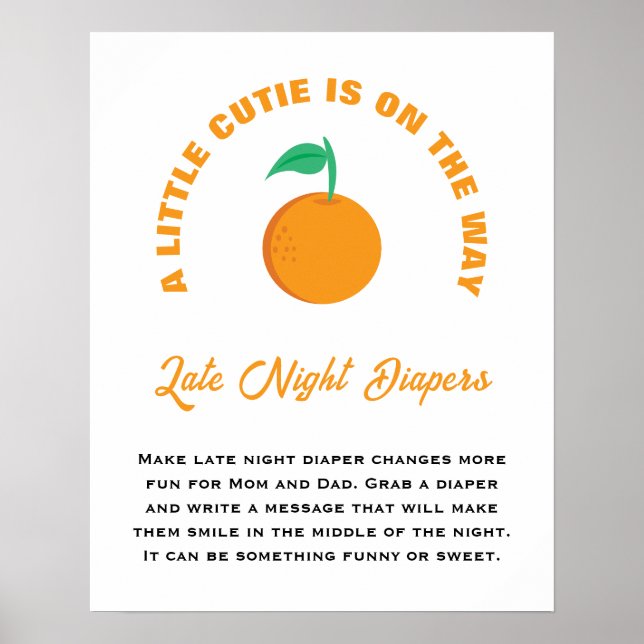 Eine kleine Süsse Babydusche Spät-Nachttaucher Poster (Vorne)