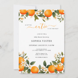 Eine kleine Süsse befindet sich auf der Way Orange Einladung