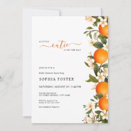 Eine kleine Süsse befindet sich auf der Way Orange Einladung