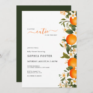 Eine kleine Süsse befindet sich auf der Way Orange Einladung