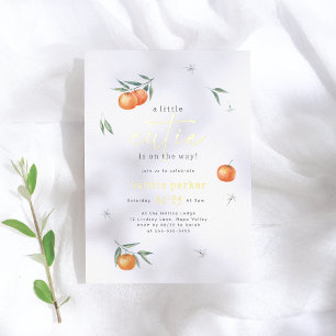 Eine kleine Süsse befindet sich auf der Way Orange Folieneinladung