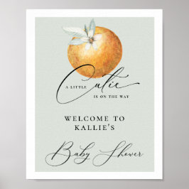 Eine kleine Süsse Citrus Orange Babydusche Poster