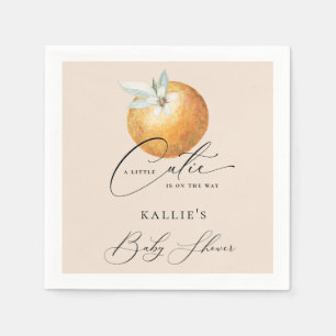 Eine kleine Süsse Citrus Orange Babydusche Serviette