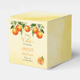 Eine kleine Süsse Citrus Watercolor Babydusche Geschenkschachtel