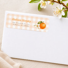 Eine kleine süße Gingham-Baby-Party-Rücksendeadres