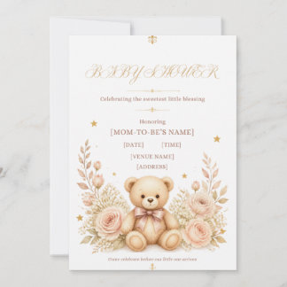 Eine kleine Süße ist auf dem Weg - Babyparty  Einladung