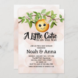 eine kleine Süsse ist auf dem Weg einfache Babydus Einladung