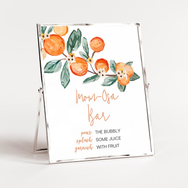 Eine kleine Süsse ist auf dem Weg Mama Osa Bar Poster (Neutral Cutie is on the Way Baby Shower Mom Osa Bar Sign)