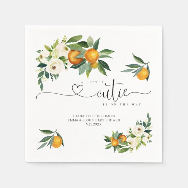 Eine kleine Süsse ist auf dem Weg nach Napkin Serviette (Vorderseite)