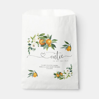 Eine kleine Süsse ist auf dem Weg Orange Gefallen Geschenktütchen