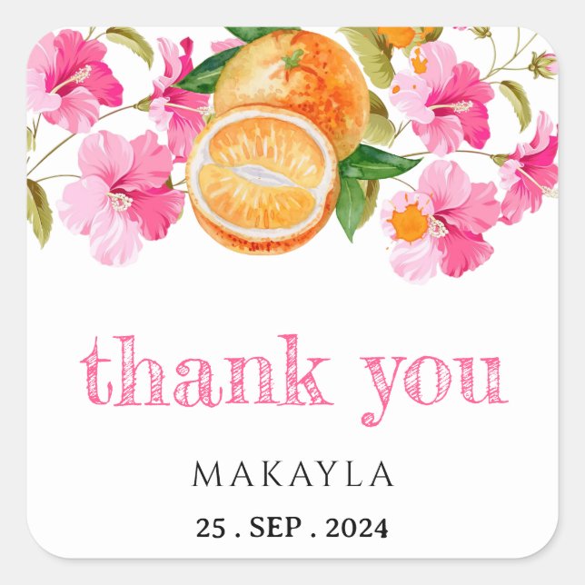 Eine kleine Süsse ist auf dem Weg zur Babydusche Quadratischer Aufkleber (Vorderseite)