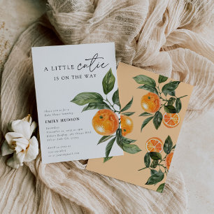 Eine kleine Süsse ist auf dem Weg zur Citrus Baby Einladung