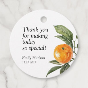 Eine kleine Süsse ist auf dem Weg zur Citrus Baby Geschenkanhänger