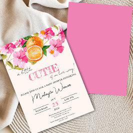 Eine kleine Süsse ist auf dem Weg zur orangefarben Einladung